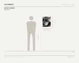 Velvet D'AMOUR, Pump, 2012 — scale drawing, 16 × 20 inches, with a 5 ft 10 in figure for scale