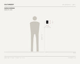DARIAN NEWMAN, DUDE CITY, 2024 — scale drawing, 4 × 6 inches, with a 5 ft 10 in figure for scale