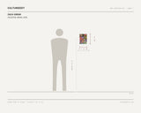 ZACH GREAR, CELESTIAL BEING, 2025 — scale drawing, 8 × 11 inches, with a 5 ft 10 in figure for scale