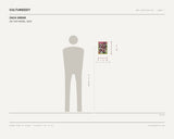 ZACH GREAR, ON THE PROWL, 2024 — scale drawing, 8 × 11 inches, with a 5 ft 10 in figure for scale