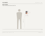 Miles Stewart, PigNico_NeckWithUnderwearInMouth_Digital, 2024 — scale drawing, 6 × 9 inches, with a 5 ft 10 in figure for scale