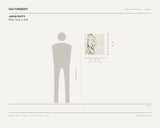 JASON DUFFY, MIdas Touch 2, 2025 — scale drawing, 19 × 20 inches, with a 5 ft 10 in figure for scale
