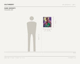 Daniel Morowitz, Honeysuckle, 2025 — scale drawing, 16 × 20 inches, with a 5 ft 10 in figure for scale