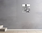 Ryan Mueller, North South East West, 2026 — shown in situ, true to scale