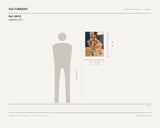 Ray Ortiz, Neighbor, 2016 — scale drawing, 18 × 24 inches, with a 5 ft 10 in figure for scale