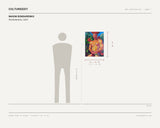 Maxim Bondarenko, Rhododendron, 2024 — scale drawing, 18 × 24 inches, with a 5 ft 10 in figure for scale
