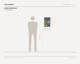 Maxim Bondarenko, Late Spring, 2025 — scale drawing, 12 × 18 inches, with a 5 ft 10 in figure for scale