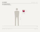 Paul Anagnostopoulos, For a Second We Had Everything, 2022 — scale drawing, 8 × 8 inches, with a 5 ft 10 in figure for scale