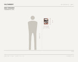 Mike Fernandez, FORMWORK #5, 2025 — scale drawing, 9 × 12 inches, with a 5 ft 10 in figure for scale