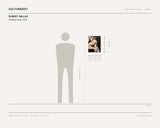 Robert Dallas, Sneaker Head, 2026 — scale drawing, 12 × 16 inches, with a 5 ft 10 in figure for scale