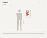 Ali Khan, Le Fool Collective #2, 2022 — scale drawing, 11 × 17 inches, with a 5 ft 10 in figure for scale