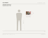 Fernando Matehuala, Masculinity Construct 1, 2026 — scale drawing, 15.5 × 11 inches, with a 5 ft 10 in figure for scale
