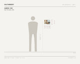 Gabriel Yuri, Now The water, 2022 — scale drawing, 11 × 8.5 inches, with a 5 ft 10 in figure for scale
