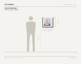 takashi murakami, Lonesome Cowboy, 1998-2001 — scale drawing, 20.5 × 20.5 inches, with a 5 ft 10 in figure for scale