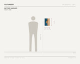 Matthew Sandager, Andre 01, 2026 — scale drawing, 10 × 14 inches, with a 5 ft 10 in figure for scale