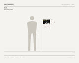 RJ S, XXL (Berlin), 2006 — scale drawing, 13.5 × 9 inches, with a 5 ft 10 in figure for scale