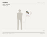 Samuel Snodgrass, After-Workout, 2024 — scale drawing, 9 × 12 inches, with a 5 ft 10 in figure for scale