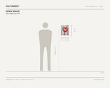 George Krause, How Sweet it Is, 2014 — scale drawing, 11 × 14 inches, with a 5 ft 10 in figure for scale