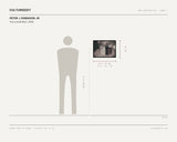 Peter J Robinson Jr, You a Good Boy?, 2026 — scale drawing, 20 × 15 inches, with a 5 ft 10 in figure for scale