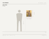Matt Pipes, DJ, 2023 — scale drawing, 16.5 × 20.5 inches, with a 5 ft 10 in figure for scale