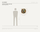 Richard Hofmann (1954-1994), Christ in the Garden, 1988 — scale drawing, 19 × 19 inches, with a 5 ft 10 in figure for scale