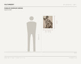 Rumaldo Rodriguez Medina, Queer #2, 2026 — scale drawing, 18 × 24 inches, with a 5 ft 10 in figure for scale