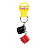 Super Fun Key Chain Sex Dice - Red/Black