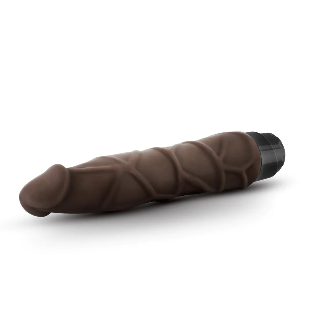 Dr. Skin Cock Vibe 1 Realistic Chocolate 9-Inch Long Vibrating Dildo