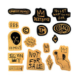 Gold Sheet by Basquiat - Sheet of 16 Kiss-Cut Stickers