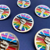 Lgbtqia+ Pride Resist Fist Pin by Gaypin'