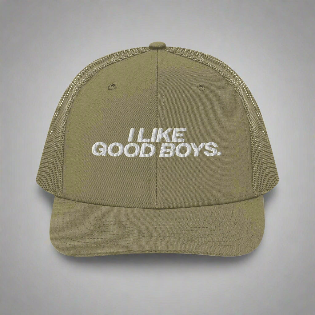 I Like Good Boys Trucker Hat - Loden