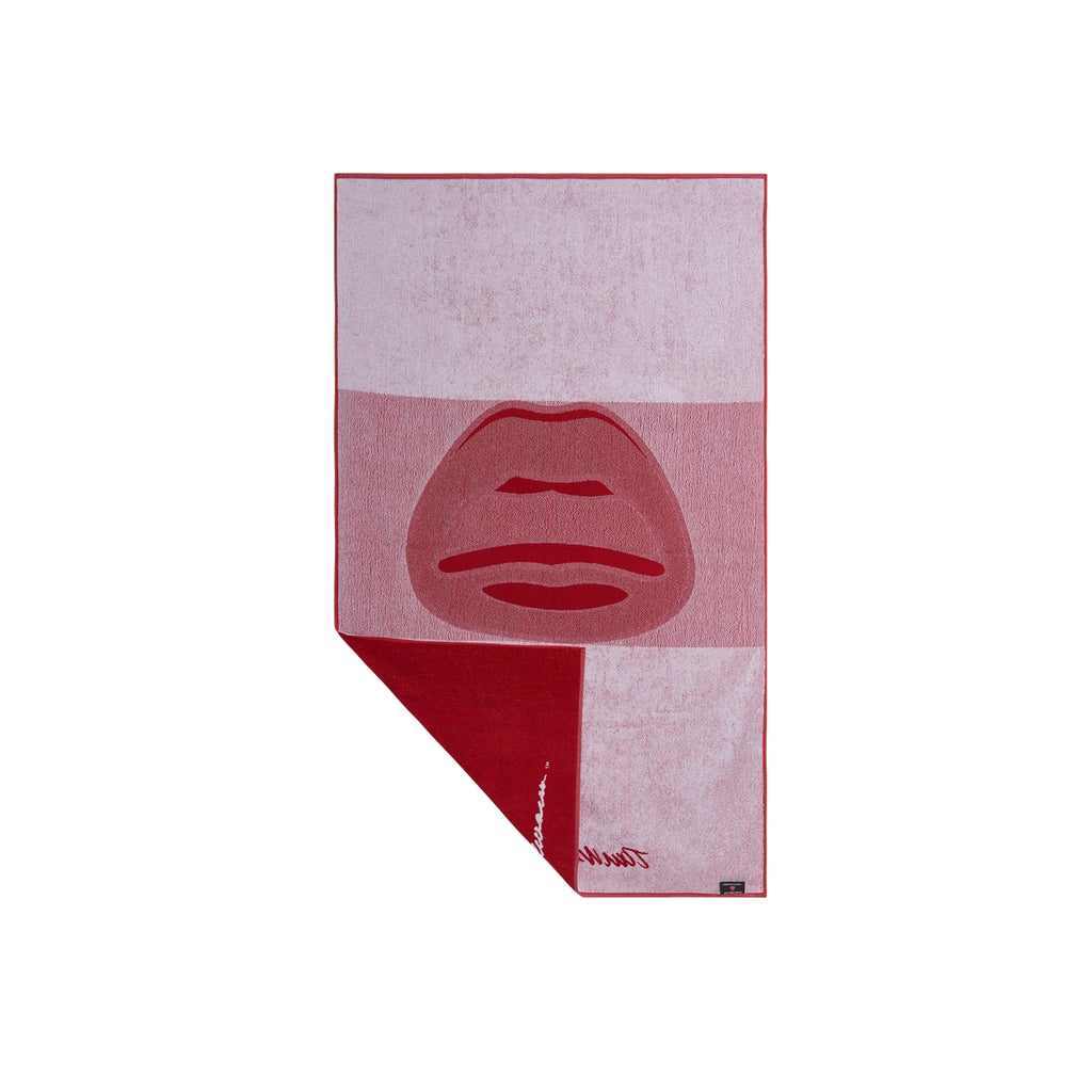 Tom Wesselmann Mouth Icon Jacquard Beach Towel
