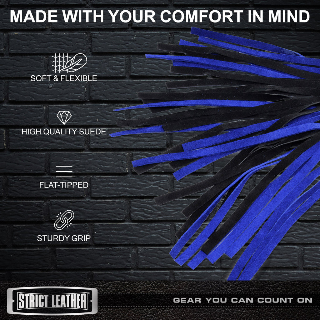 Strict Leather Black and Blue Suede Flogger