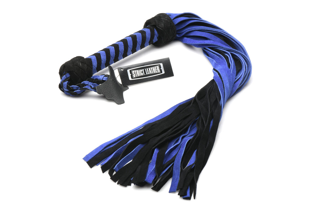 Strict Leather Black and Blue Suede Flogger