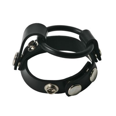 Strict Leather Rubber Cock Ring Harness