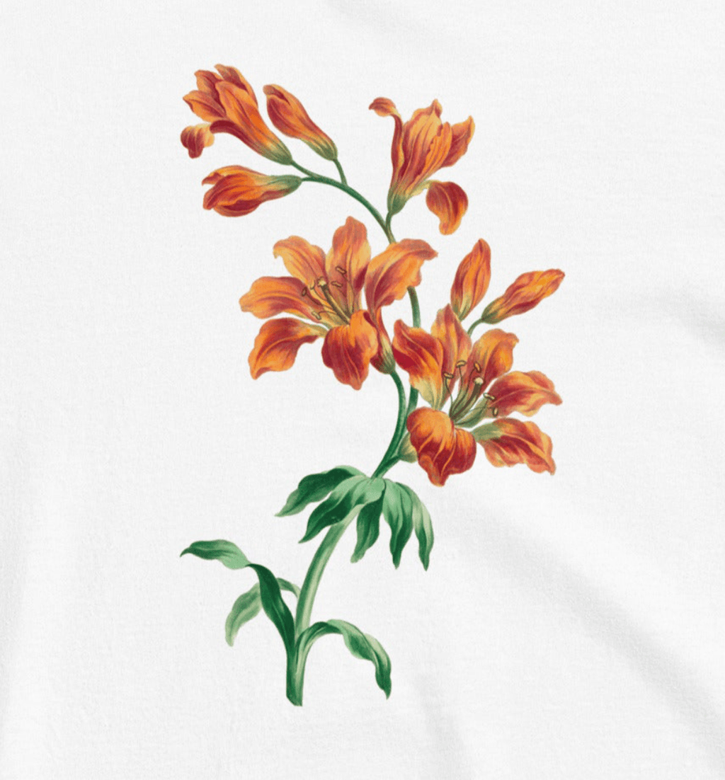 Orange Tiger Lily Flower Shirt