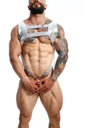 Dngeon Croptop Harness - Silver Mirror
