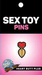 Heart Butt Plug Enamel Pin