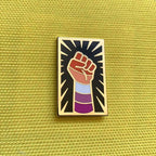 Lesbian Resist Fist Pin by Gaypin'
