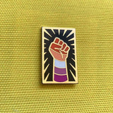 Lesbian Resist Fist Pin by Gaypin'