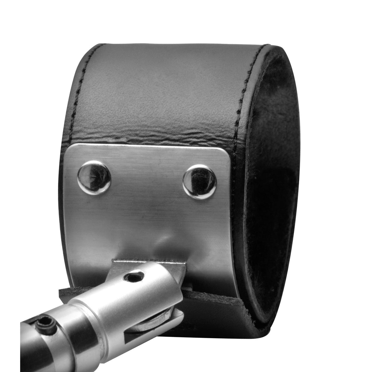 Strict Leather Adjustable Swiveling Spreader Bar with Leather Cuffs