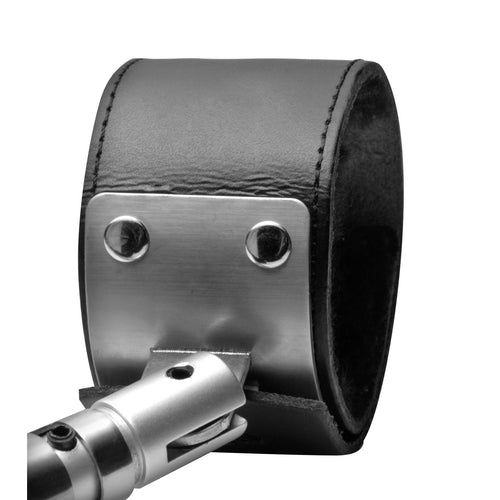 Strict Leather Adjustable Swiveling Spreader Bar with Leather Cuffs