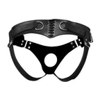 Strict Leather Corset Back Strap On Dildo Harness