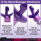 Wand Essentials G Tip Wand Massager Attachment - Purple