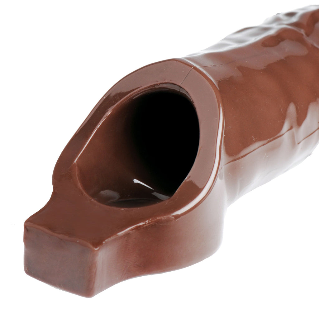Size Matters Really Ample Penis Enhancer Sheath - Brown