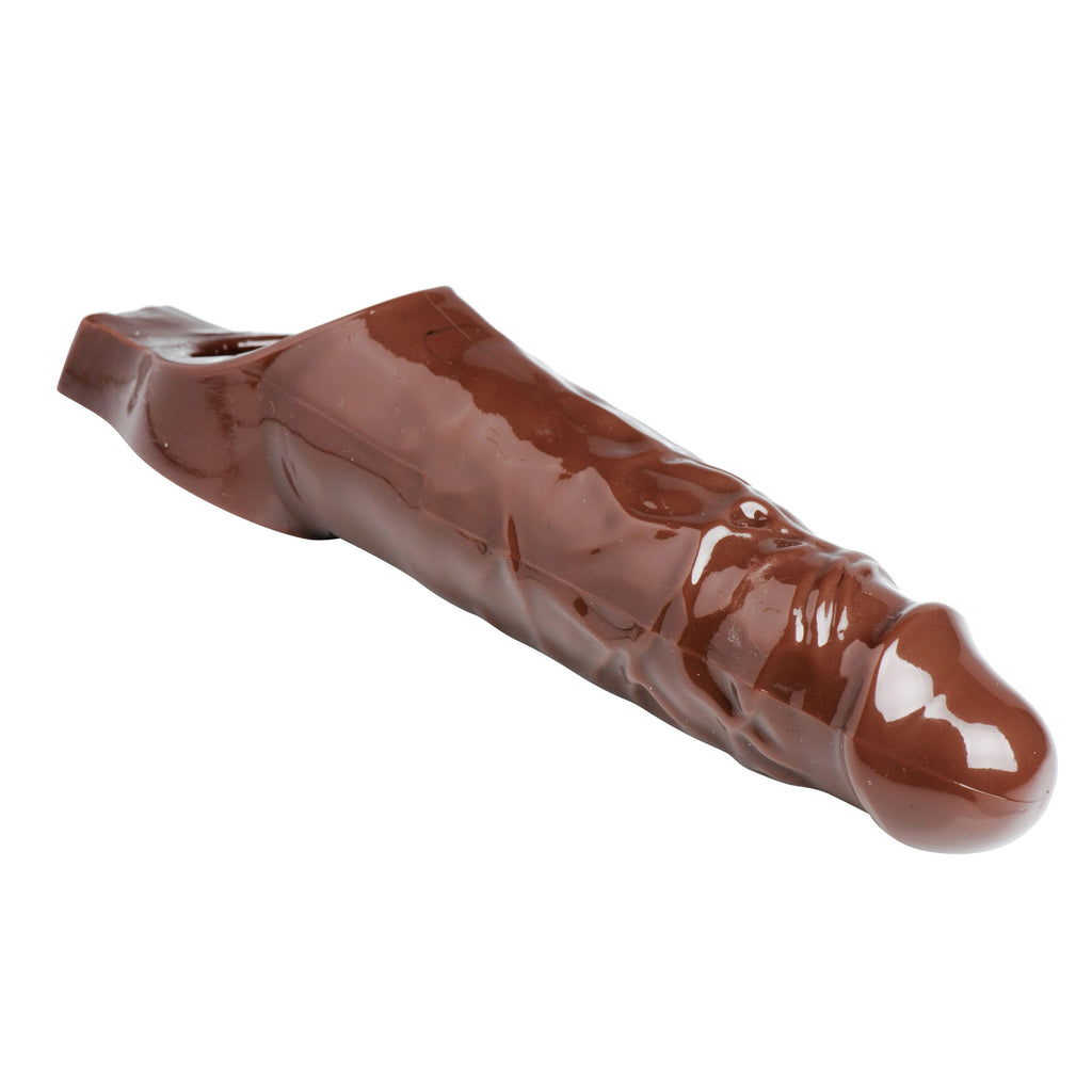 Size Matters Really Ample Penis Enhancer Sheath - Brown