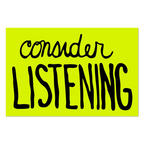 Consider Listening By Sam Durant - Die-Cut Sticker