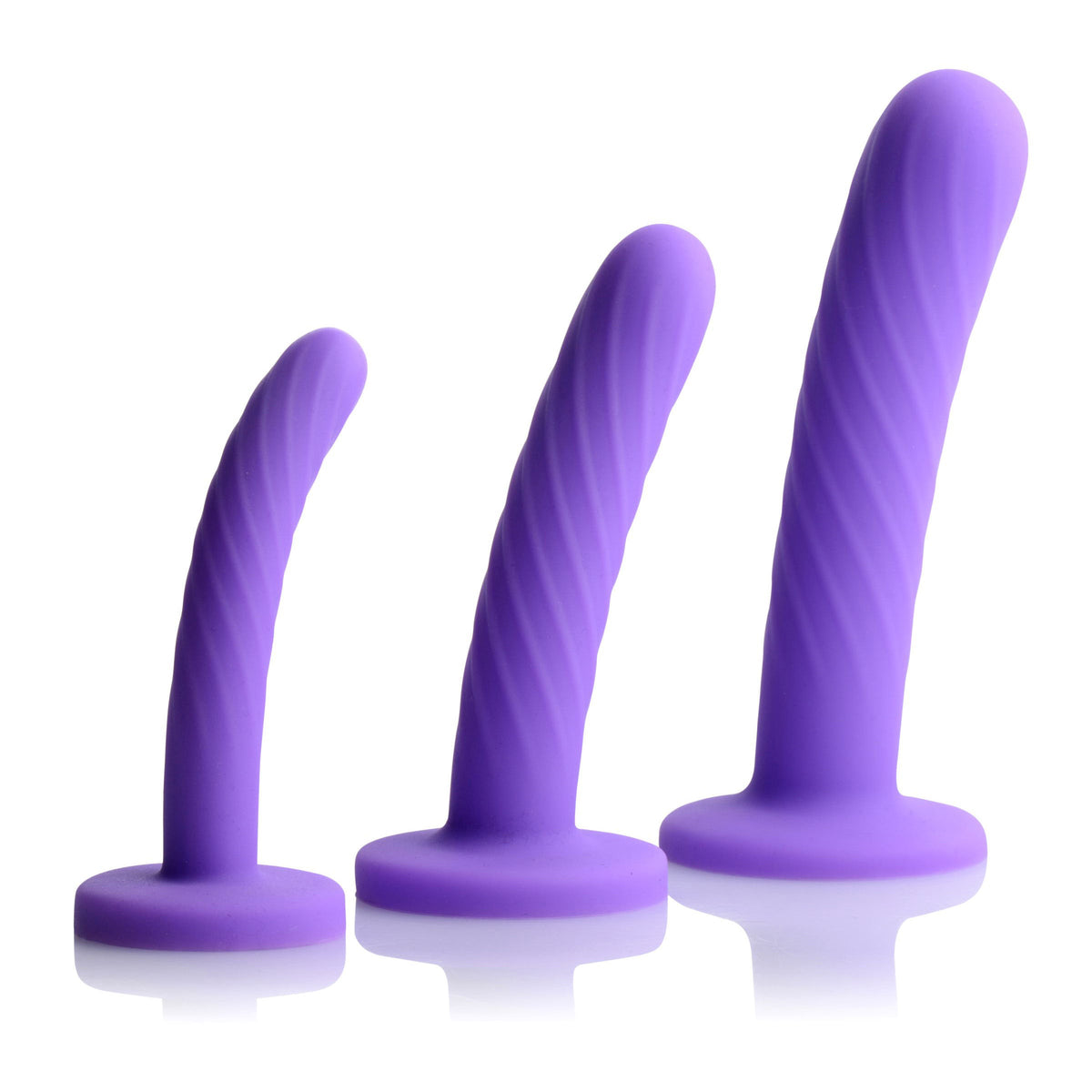 Strap U Tri-Play 3 Piece Silicone Dildo Set