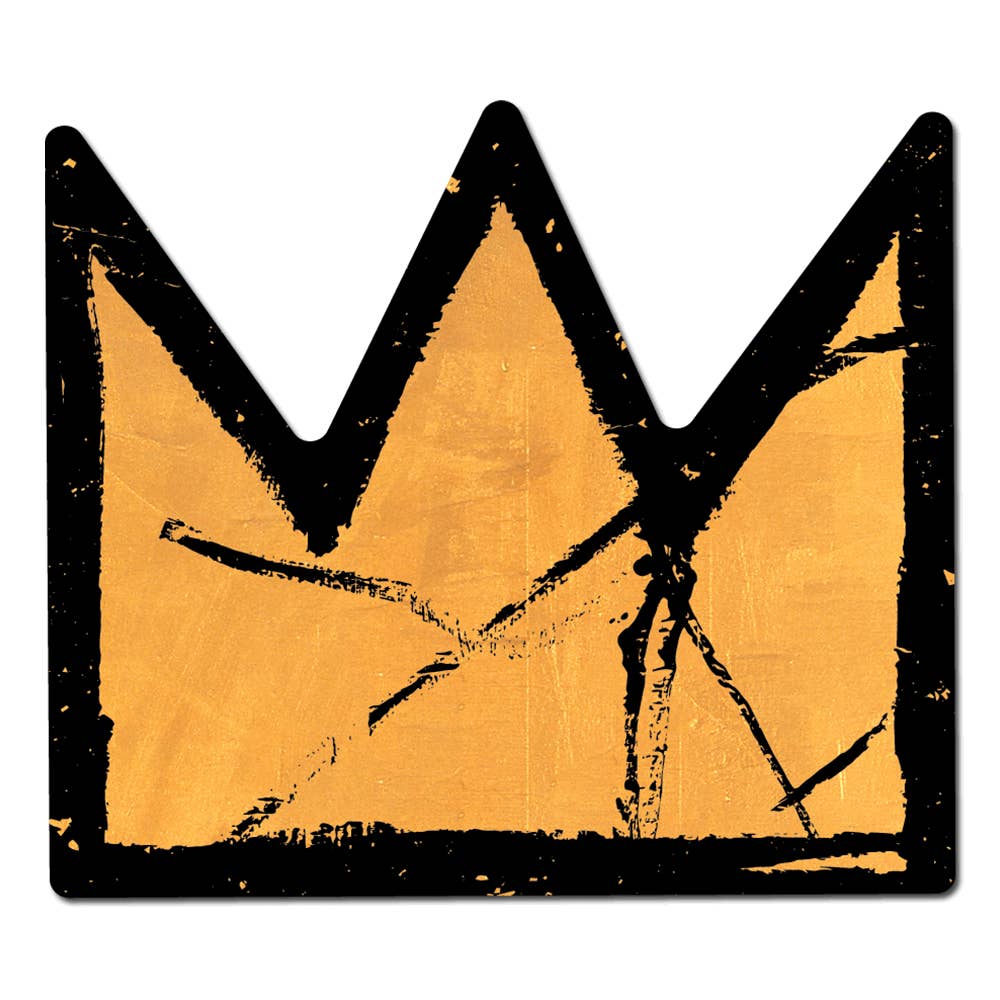 Gold Crown By Basquiat - Die-Cut Sticker