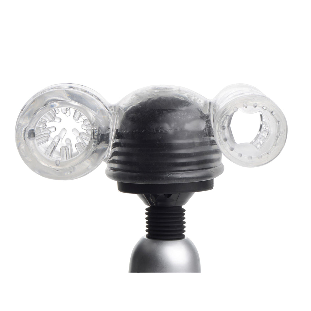 Wand Essentials Twin Turbo Strokers 2 in 1 Wand Attachment for Men